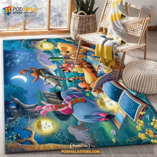 Winnie The Pooh Ver8 Rug Bedroom Rug Home Decor Gift