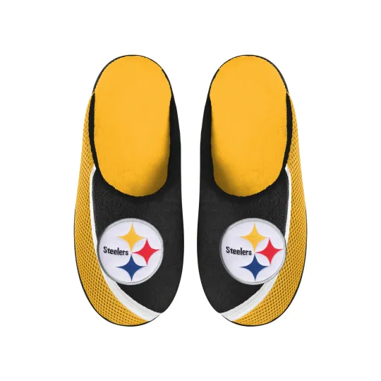 Pittsburgh Football Team Steeler Big Logo Color Edge Slippers