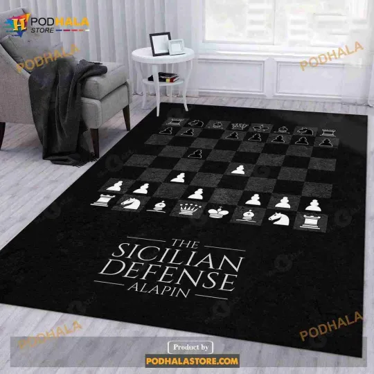 Discover Sicilian Defense Alapin Area Rug Living Room Rug- Indoor Outdoor Rugs