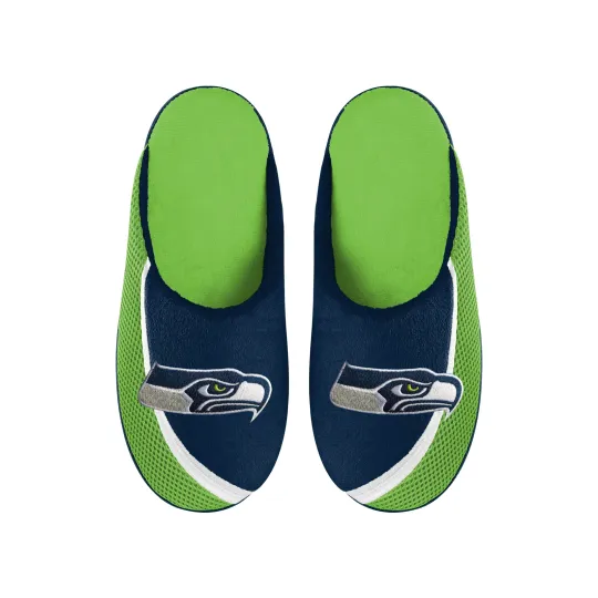 Discover FOCO football Men's football Seattle Seahawks 2022 Big Logo Color Edge Slippers