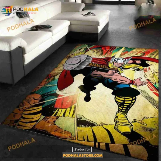 Discover Thor Hero Movie Rug Bedroom Family Gift Us Decor