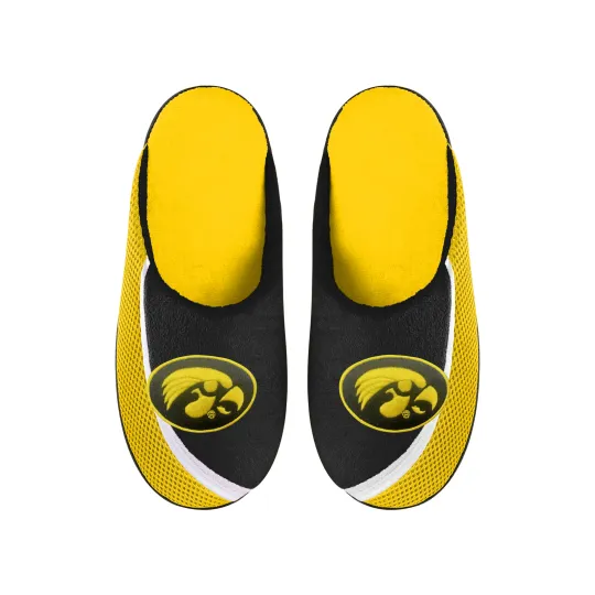 Discover FOCO NCAA Men's Iowa Hawkeyes 2022 Big Logo Color Edge Slippers