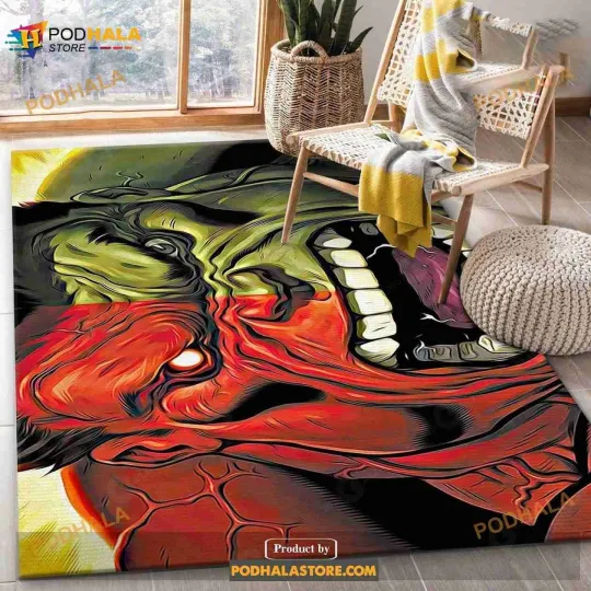 Discover Red Hulk Vs Green Hulk Rug Living Room Rug Home Decor Gift