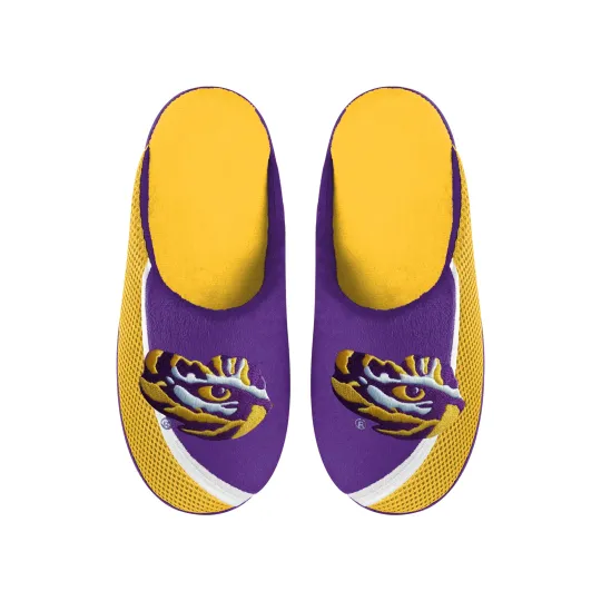 Discover FOCO NCAA Men's LSU Tigers 2022 Big Logo Color Edge Slippers