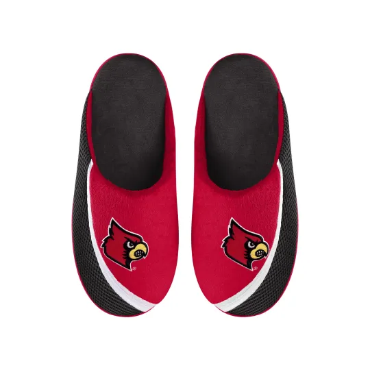 Discover FOCO NCAA Men's Louisville Cardinals 2022 Big Logo Color Edge Slippers