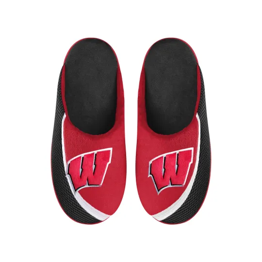 Discover Wisconsins Badge 2022 Big Logo Color Edge Slippers, Gift for Fan