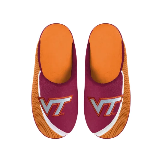 Virginia Tech Hokies 2022 Big Logo Color Edge Slippers, Gift for Fan