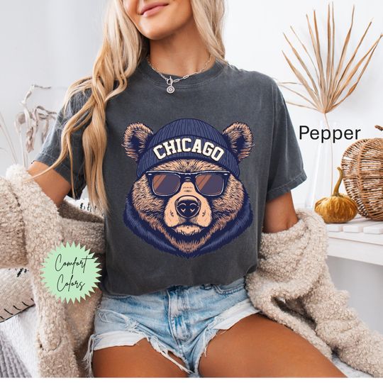 Discover Chicago Mascot Bears T-Shirt, Vintage Football Shirt, Retro Football Shirt, Team Mascot Shirt, Gameday Shirt