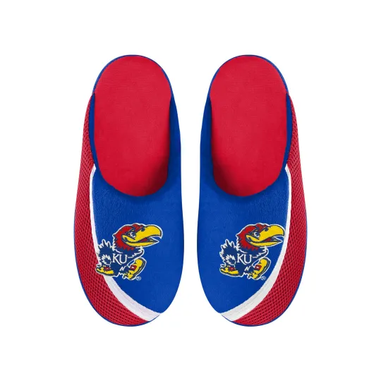 Kansas Jayhawks 2022 Big Logo Color Edge Slippers, Gift for Fan