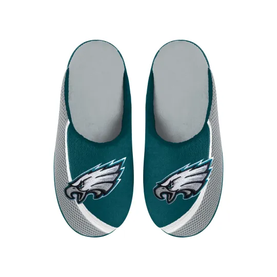 Discover Philadelphia Football Team Eagles Big Logo Color Edge Slippers, Gift for Fan