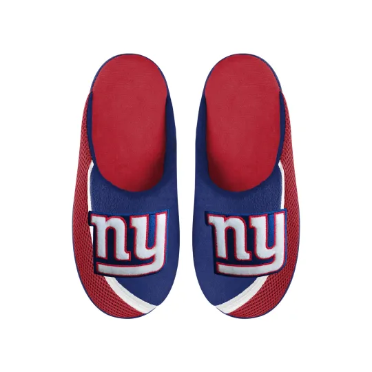 Discover New York Football Team Giants Big Logo Color Edge Slippers, Gift for Fan