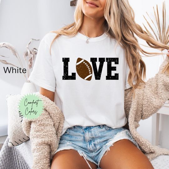 Discover Football Love Shirt, Retro Football Shirt, Coquette Football, Cute Football Shirt, Gameday Shirt, Sunday Football, Touchdown Shirt football Shirt