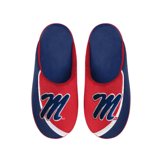 Ole Miss Rebels Big Logo Color Edge Slippers, Gift for Fan