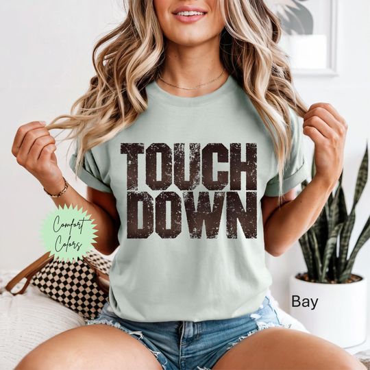 Discover Touchdown Shirt, Touchdown Season, Football Girlfriend, Cute Football Shirt, Gameday Shirt, Coquette Shirt Gameday, Retro Football Shirt