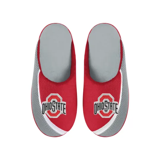 Discover Ohio State Buckeyes Big Logo Color Edge Slippers, Gift for Fan