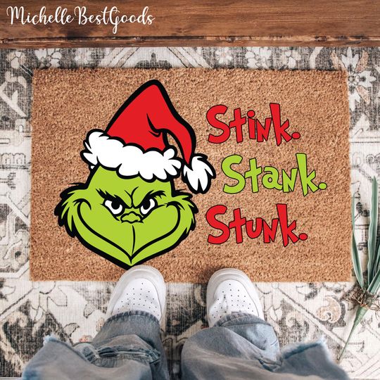 Discover Merry Christmas Doormat, Christmas Characters Mat, Christmas Movies Coir Mat, Christmas Stink Stank Rug, Green Guy Doormat, Christmas Gifts