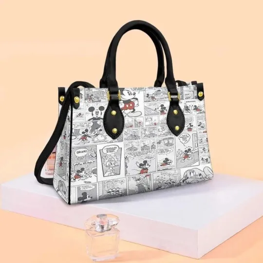 Discover Personalized Disney Mickey Leather Handbag, Disney Leather Handbag, gift Woman