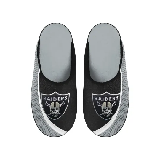 Discover Las Vegas Football Team Raiders Big Logo Color Edge Slippers, Gift for Fan