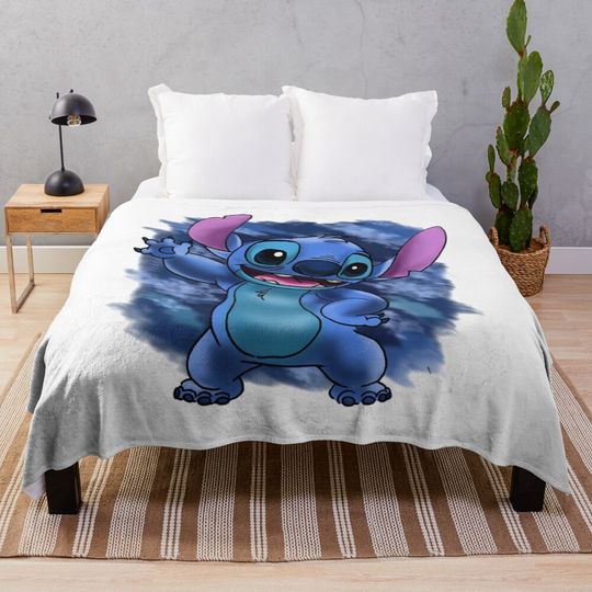 Funny Stitch Throw Blanket – Cozy Plush Sofa and Bed Cover