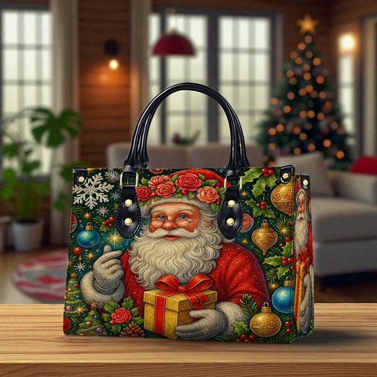 Discover Personalized Santa Christmas Leather Bag