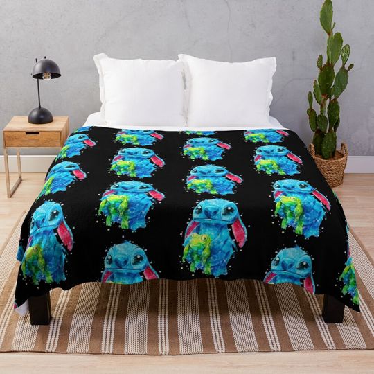 Discover Ohana Means Family Stitch Throw Blanket – Nostalgia Cartoon Plush