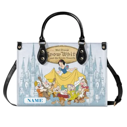 Discover Personalized Snow White Leather Handbag, Disney Leather Handbag