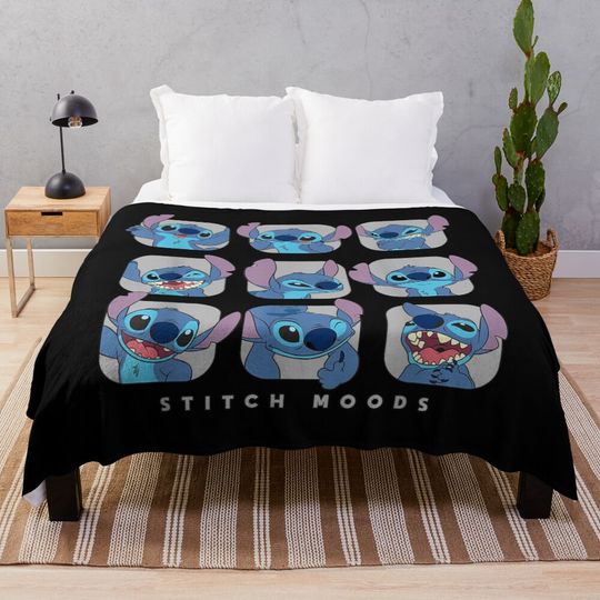 Lilo and Stitch Moods Throw Blanket