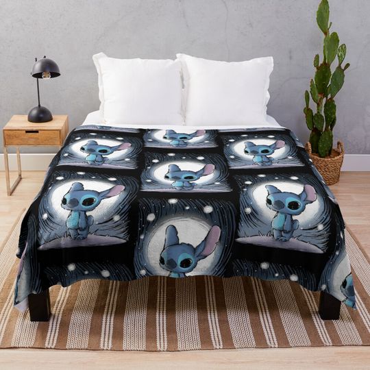 Discover Lilo and Stitch Cozy Blanket – Cute Cartoon Plush Sofa and Bed Cover