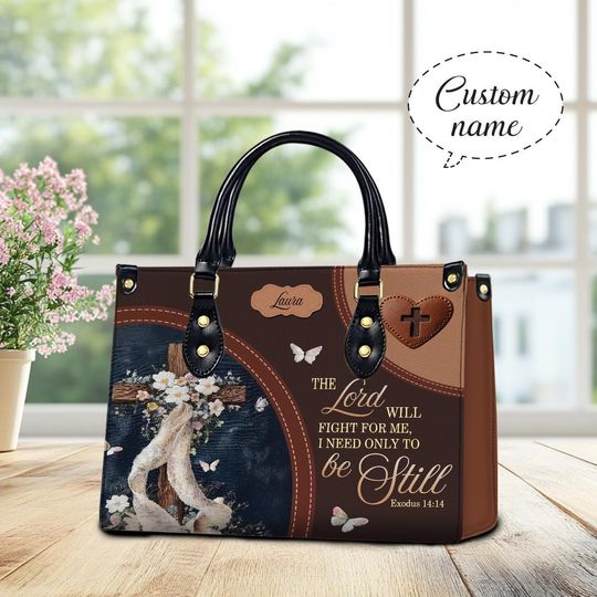 Discover Personalized Bible Verse Leather Handbag: Women's Gift