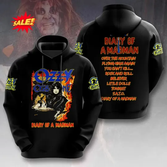 Black Sabbath x Ozzy Osbourne 3D Hoodie Rock Metal Pullover