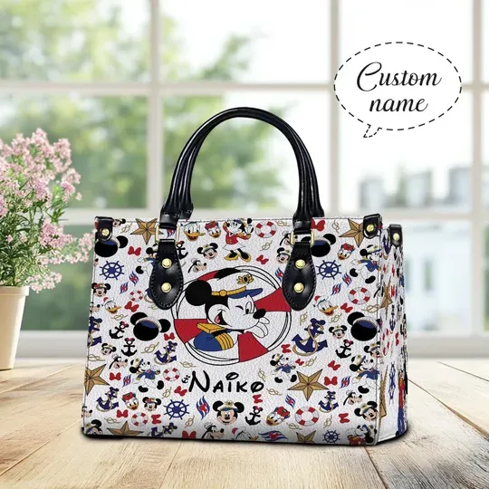 Discover Personalized Disney Cruise Leather Handbag, Mickey Leather Handbag, Disney Family Cruise Trip, Disney Wish Dream Magic Bag