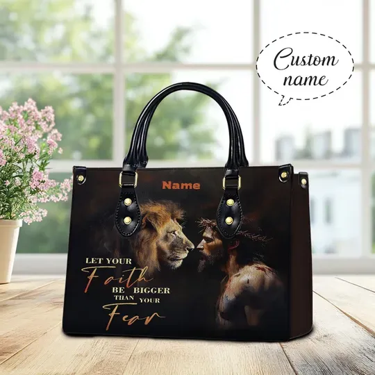 Custom Christian Leather Handbag, Bag For Women, Gift For Mom