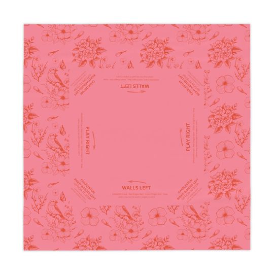 Discover Valentine's MAHJONG Tablecloth, Mahjong Instructions,Tablecloth Size 55 x 55, Mahjong with Rules, great for beginners, Pink Toile Tablecloth