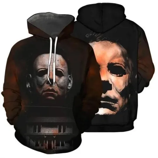 Michael Myers Face 3D Hoodie All Over Print US Size, Gift for Father’s Day