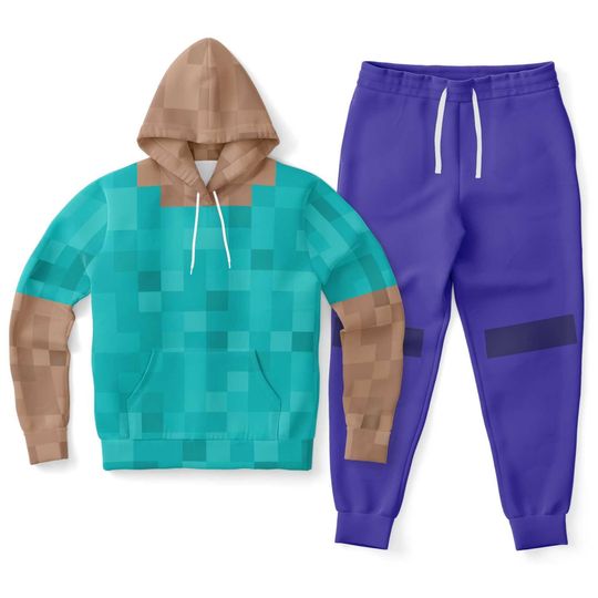 Discover MC Steve Character Hoodie Jogger Set