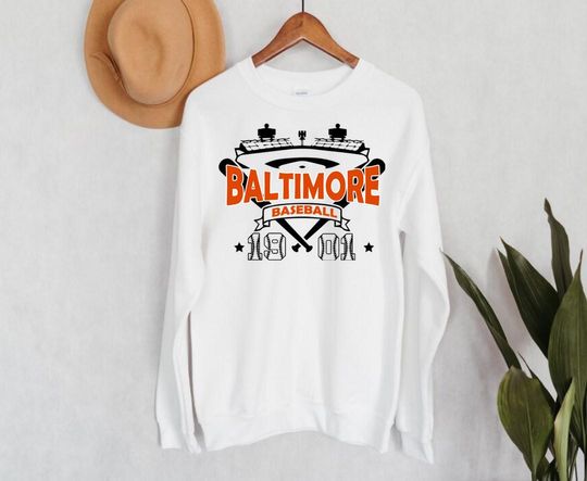 Discover Baltimore Baseball Vintage Stadium With Est Number 1901 Sweatshirt
