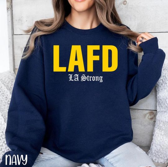 LAFD LA Strong Vintage Crewneck Sweatshirt