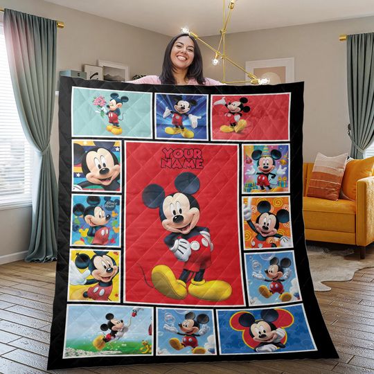 Discover Personalized Disney Mickey Mouse Fleece Blanket, Mickey Mouse Birthday Gifts
