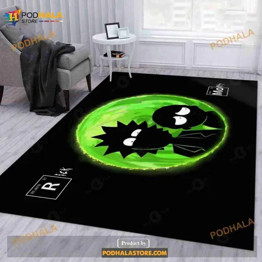 Rick And Rickandmorty 01 Area Rug For Christmas Bedroom Rug Home Decor Gift