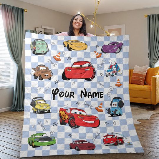 Discover Personalized Disney Cars Characters Blanket, Lightning McQueen Tow Mater Blanket Gift, Disney cars blanket, Birthday Boy Girl gift blanket
