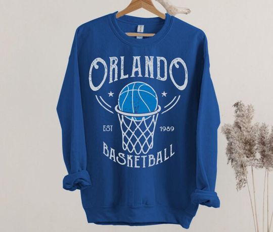 Orlando Basketball Est 1989 Vintage Unisex Royal Blue Sweatshirt