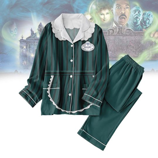 Discover Halloween Haunted Mansion Pajamas Set, Ghost Host Women Pajamas, Disneybound Costume, Disney Running, RunDisney Outfit, Spooky Gift