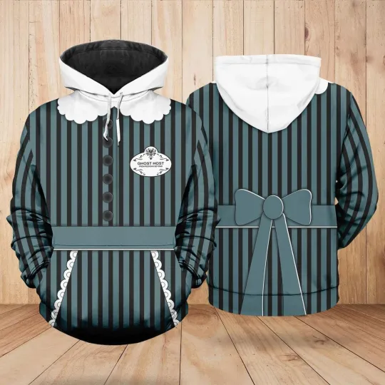 Haunted Mansion Hoodie, Ghost Host Maid  Shirt, Halloween Cosplay Hoodie,