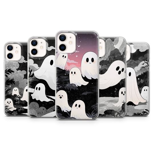 Phantom Ghost Phone Case Haunted Goth Spooky Halloween Cover for iPhone 17 | Samsung S25 | Google Pixel 10