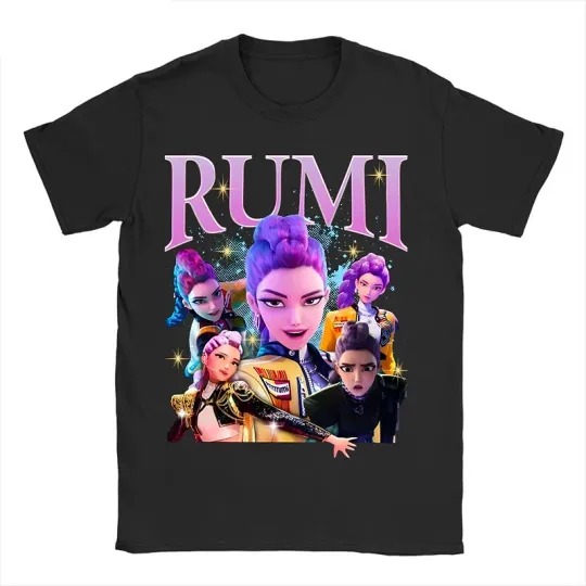 Kpop Demon Hunters Round Neck Short Sleeve T-Shirt