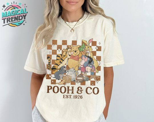 Discover Vintage Pooh And Co Est 1926 Shirt, Cute Pooh Bear And Friends Tshirt, Disneyland Family Vacation Trip Tee, Retro Disney Shirts, WDW Shirt