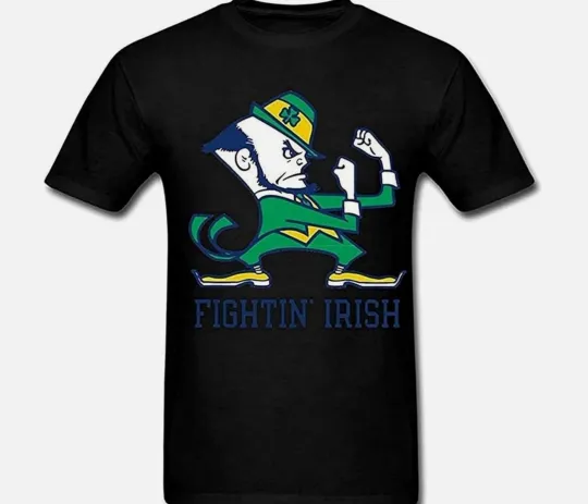 Discover ND Fighting Irish Logo Men's Short Sleeve T-Shirt Black