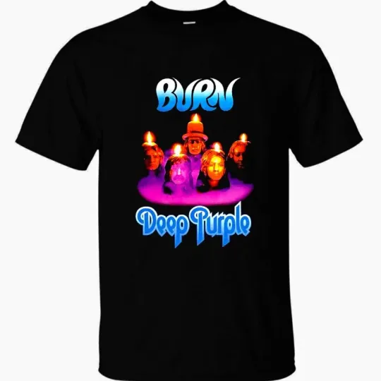 Deep Purple Burn Album T-Shirt Short Sleeve Black