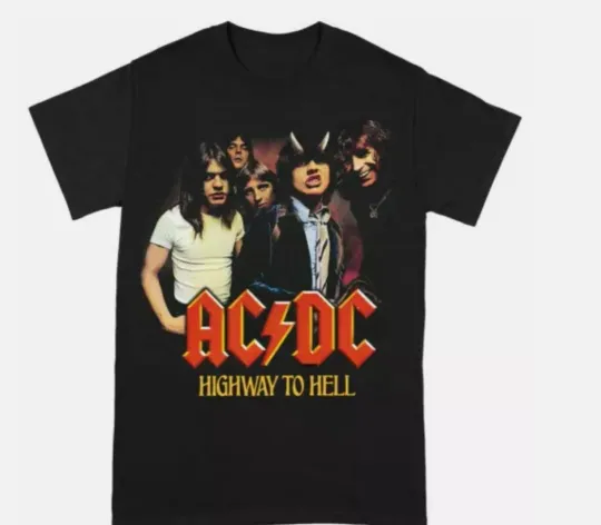 Discover AC DC Highway to Hell Men's T-Shirt Black