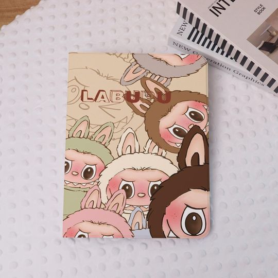 Discover Cute Cartoon Labubu iPad Case Cover for iPad Air 7/6-11"/13", Air 5, iPad Pro 2022/2024 iPad Mini 7/6, iPad 9/10 th Gen Case With Pen Holder